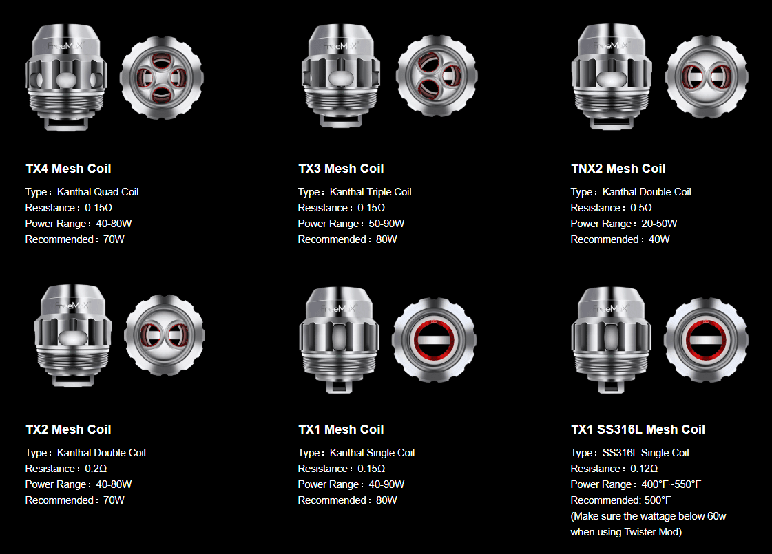 Freemax Fireluke TX Coils