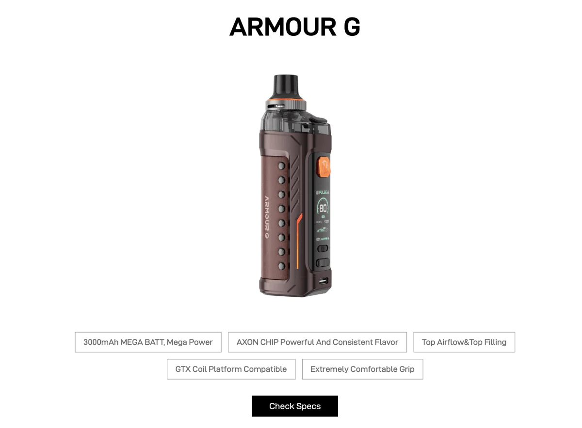 Vaporesso Armour G Pod Vape Kit - Image 18